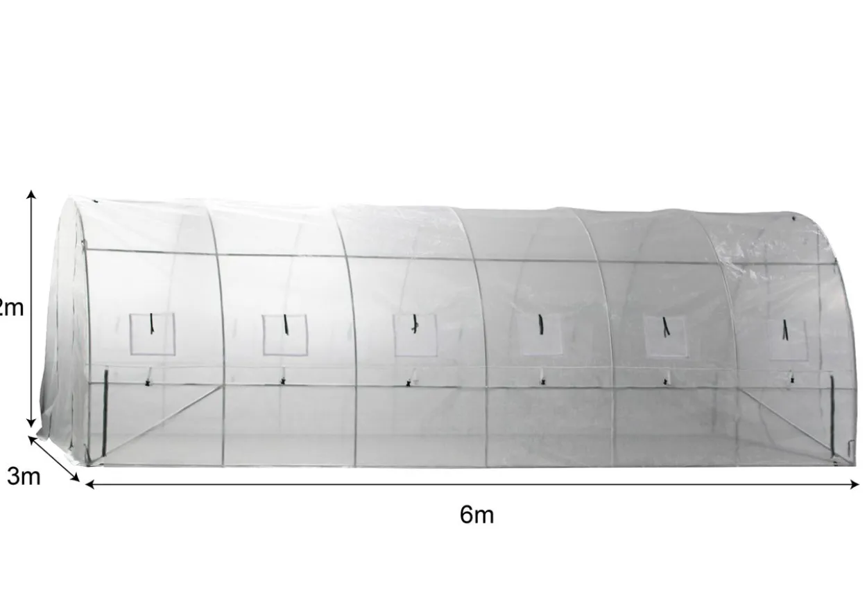 Tunnelgewächshaus, ca. 600 x 300 x 200 cm