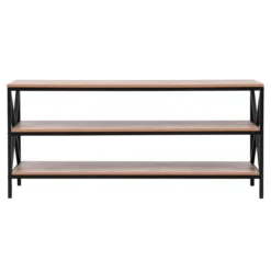 TV-Schrank mit 3 offenen Ablagen, ca. 140 x 40 x 62,5 cm – Holzoptik