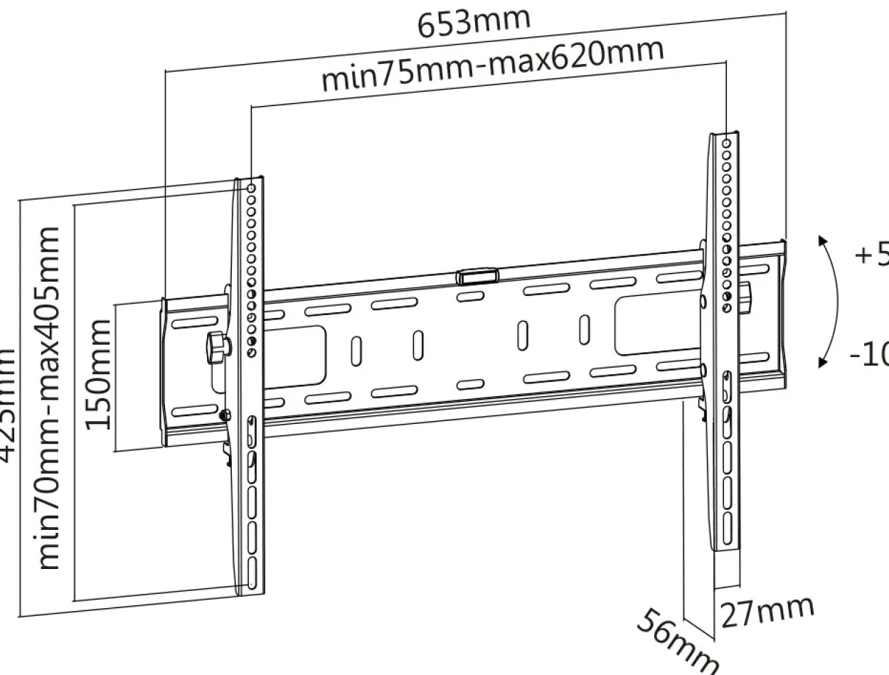 TV Wandhalter "TILT 3" bis 70 Zoll