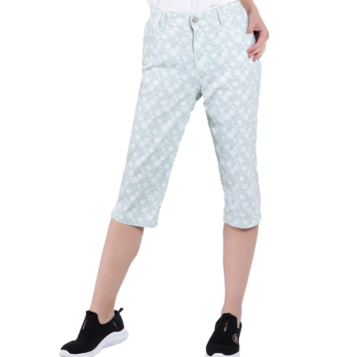 Twill-Caprihose für Damen