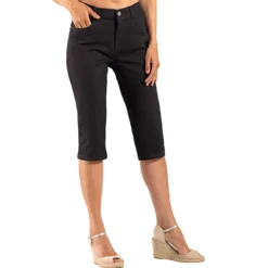Twill-Capri-Hose 3/4 für Damen