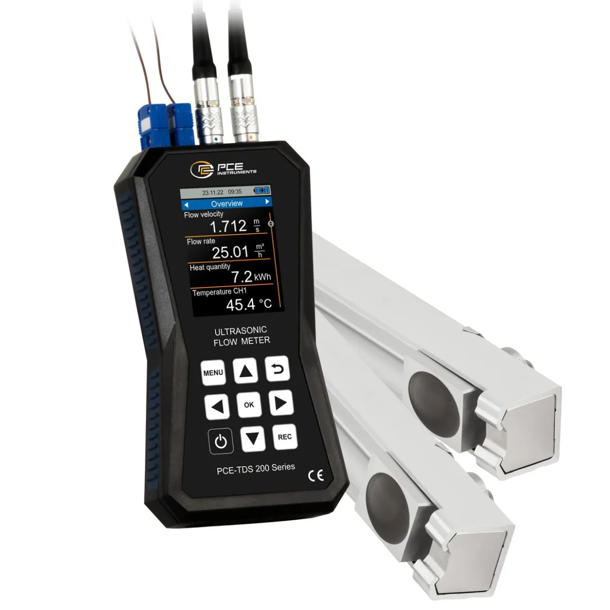 Ultraschall-Durchflussmessgerät PCE-TDS 200+ MR