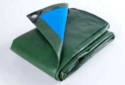 Ultrastarke Abdeckplane mit Randverstärkung, ca. 3 x 3 m - Blau / Grün