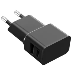 Universal Netzteil Dubi, 1x USB-A + 1x Typ-C, 2,4A schwarz