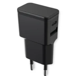 Universal Netzteil Dubi, 1x USB-A + 1x Typ-C, 2,4A schwarz