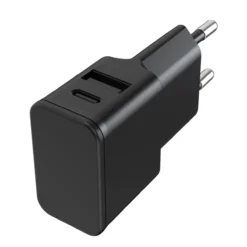 Universal Netzteil Dubi, 1x USB-A + 1x Typ-C, 2,4A schwarz