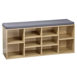 Universal-/ Schuhschrank mit Sitzkissen - Sonoma Eiche