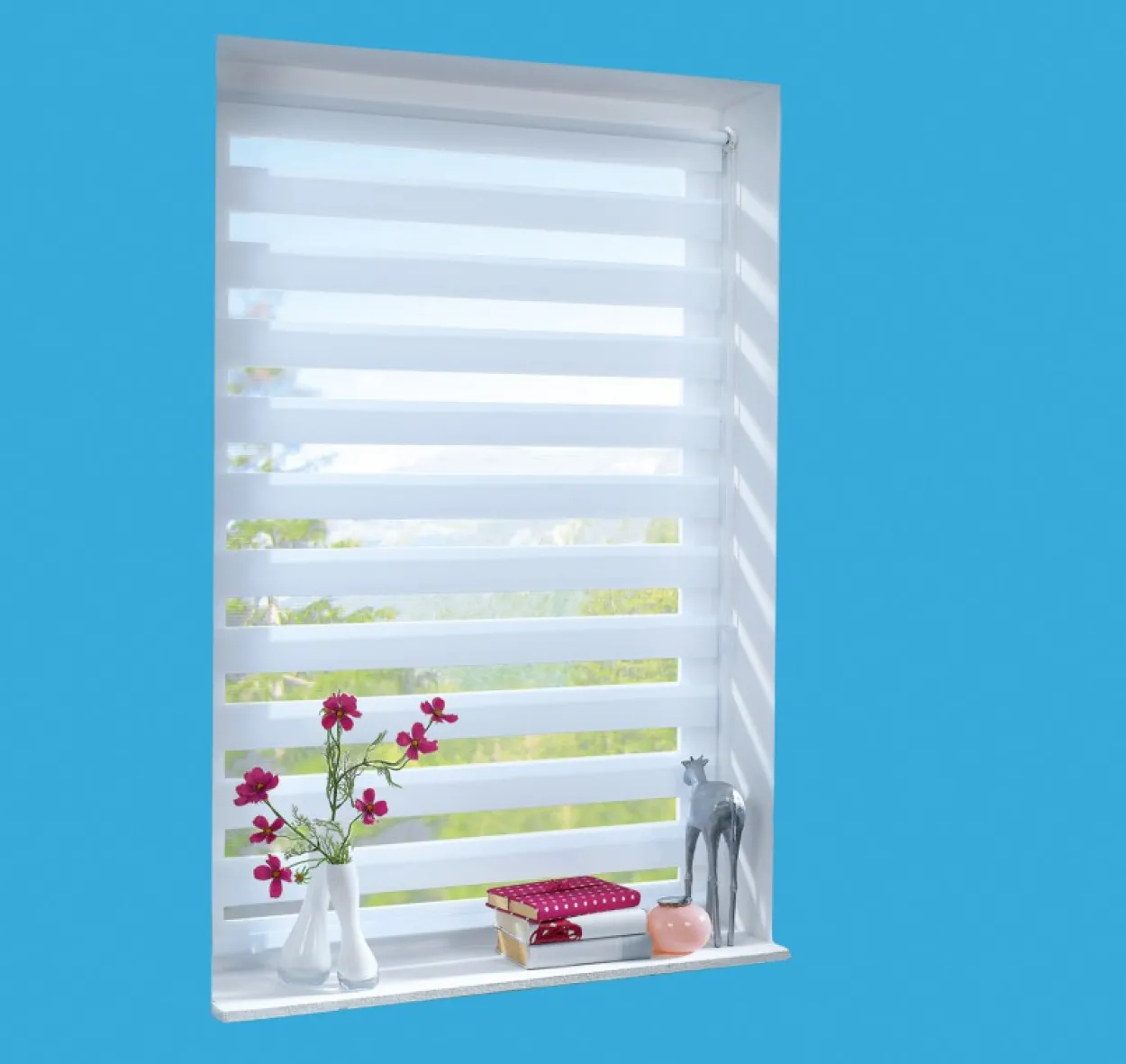 Vario-Duo-Rollo ca. 40 x 150 cm - Weiß