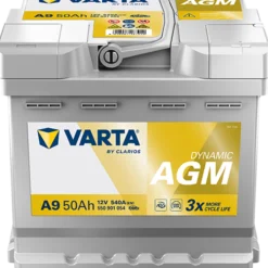 VARTA Dynamic AGM A9 Batterie 550901054K262, A9, 12 V, 50 Ah, 540 A
