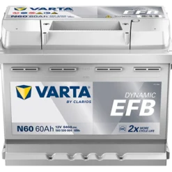 VARTA Dynamic EFB N60 Batterie 560500064K262, N60, 12 V, 60 Ah, 640 A