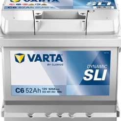 VARTA Dynamic SLI C6 Batterie 552401052K262, C6, 12 V, 52 Ah, 520 A