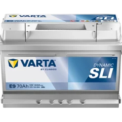 VARTA Dynamic SLI E9 Batterie 570144064K262, E9, 12 V, 70 Ah, 640 A