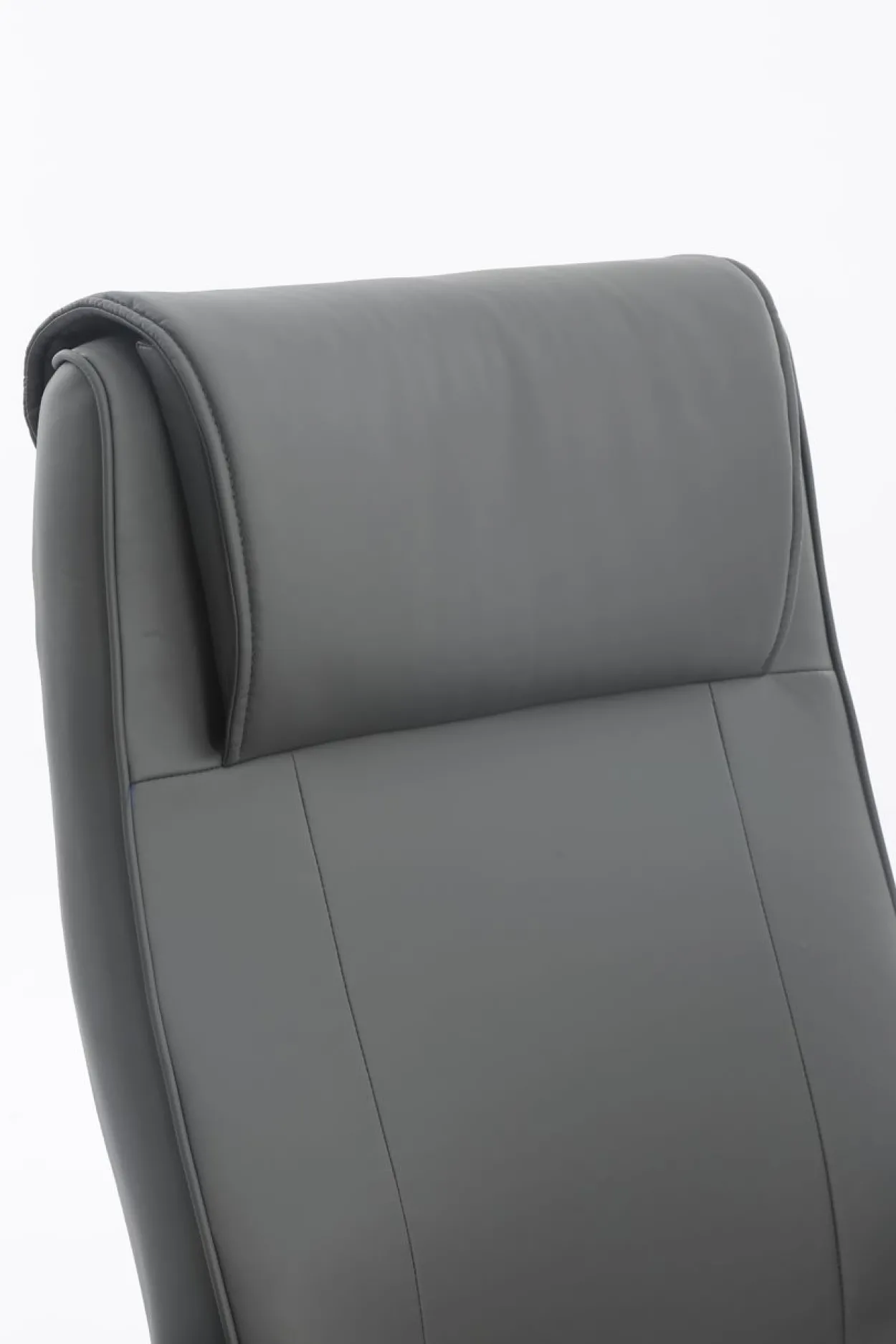 Verstellbarer Relaxsessel mit Hocker & Holzbeine - Grau