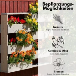 Vertikalbeet Riga Kräuterbeet Holz 7 Pflanzkästen