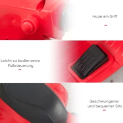 VESPA Elektromotorrad Kindermotorrad Elektrofahrzeug Rot