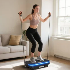 Vibrationsplatte Rüttelplatte mit 99 Intensitätsstufen 3 Vorprogramm Lichtern