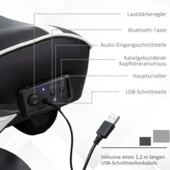 Vinsetto Gamingsessel mit Wippfunktion Gamingstuhl mit Lautsprecher Bürostuhl PU
