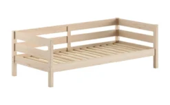 VIPACK - Funktions-Kojen Bett mit Umrandung und Rolllattenrost, 90x200, Ausf. Milky White lackiert