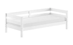 VIPACK - Funktions-Kojen Bett mit Umrandung und Rolllattenrost, 90x200, Ausf. Weiß lackiert