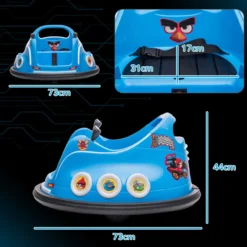 12V Kinder Autoscooter mit 2,4 G Fernbedienung, Elektro Bumper mit Musik Blau