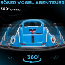 12V Kinder Autoscooter mit 2,4 G Fernbedienung, Elektro Bumper mit Musik Blau