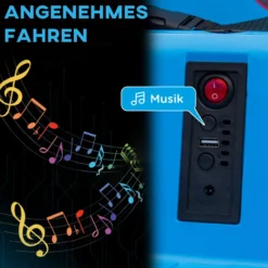 12V Kinder Autoscooter mit 2,4 G Fernbedienung, Elektro Bumper mit Musik Blau