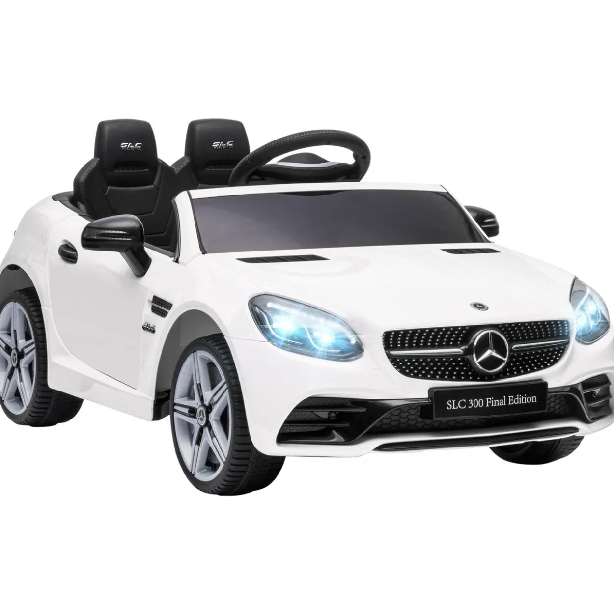 12 V Kinder Elektroauto, Kinderfahrzeug, Kinderauto mit LED, Weiß
