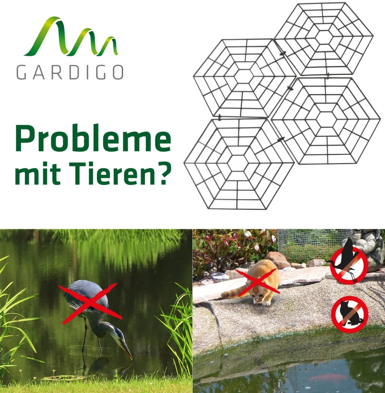 Vogelschutz-Teichgitter 20er Set