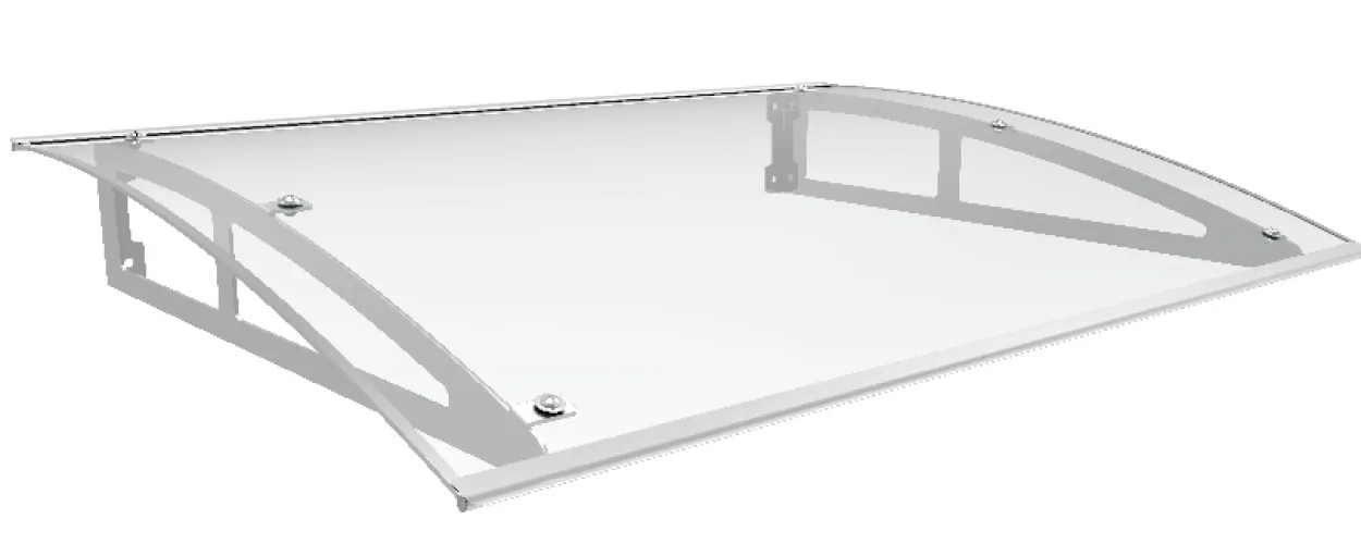 Vordach ca. 140 x 100 cm - Transparent (2,2mm PC)