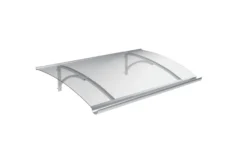 Vordach mit Polycarbonatplatte (3mm PC) ca. 150 x 90 cm - Transparent