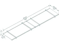 Vordach Nancy 411 x 94 cm Anthrazit