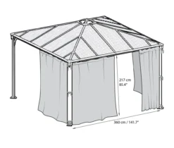 Vorhangset für Canopia Pavillon Palermo