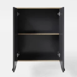 Wandschrank MORENA mit 2 Türen, Grau/Eiche