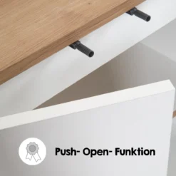 Wandschrank MORENA mit 2 Türen, Weiß/Eiche