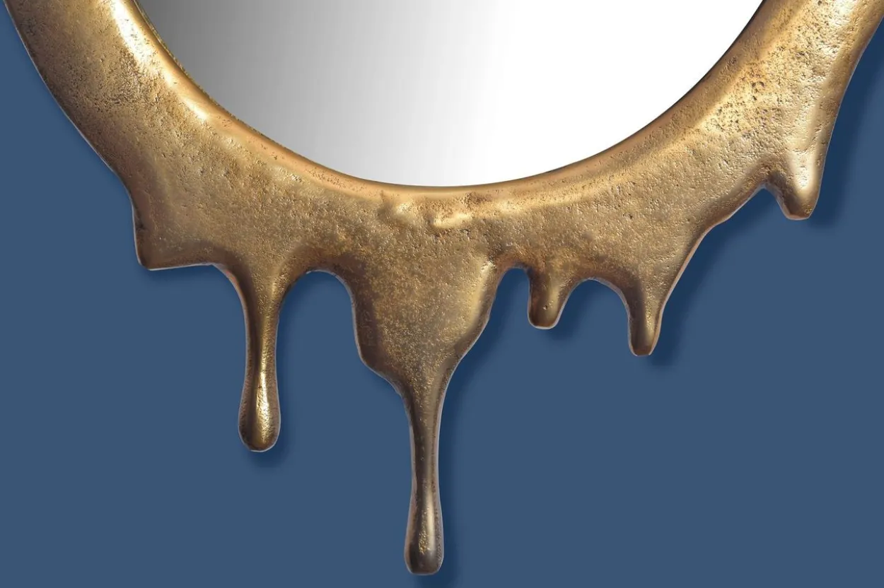 Wandspiegel 50x71 cm Glas Gold