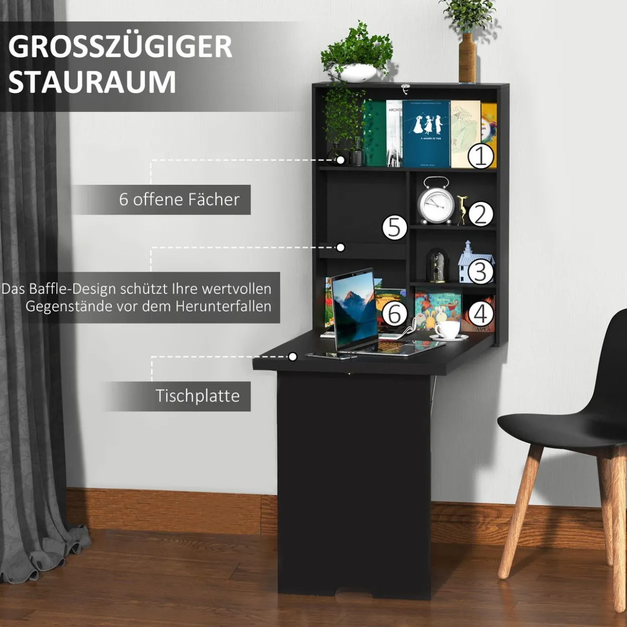 Wandtisch Klappbar Wandklapptisch Klappschreibtisch Computertisch