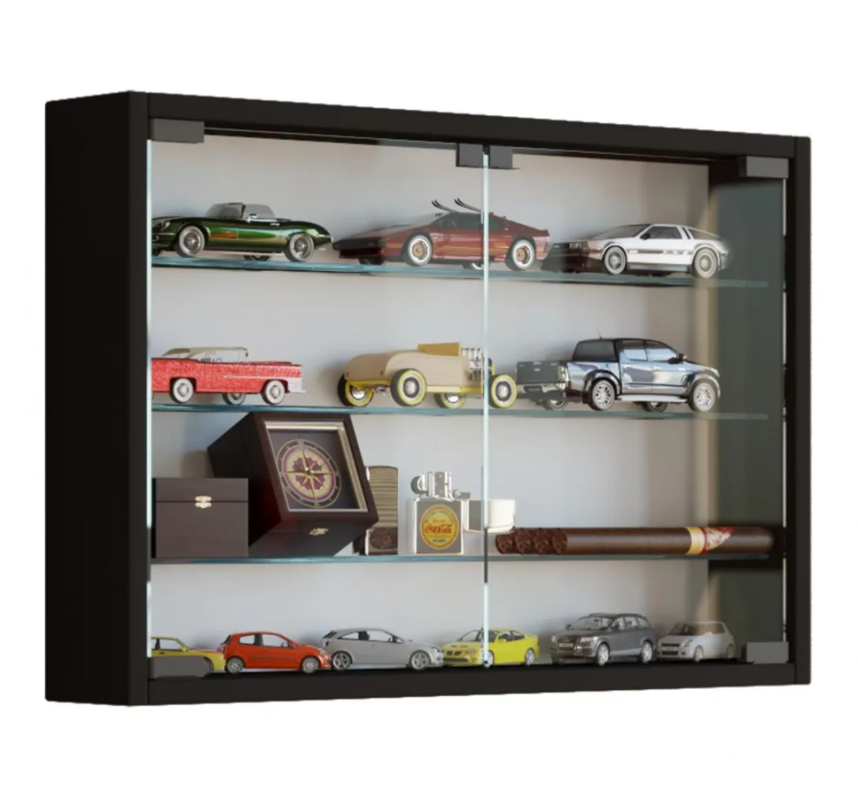 Wandvitrine "Mandosa M" schwarz