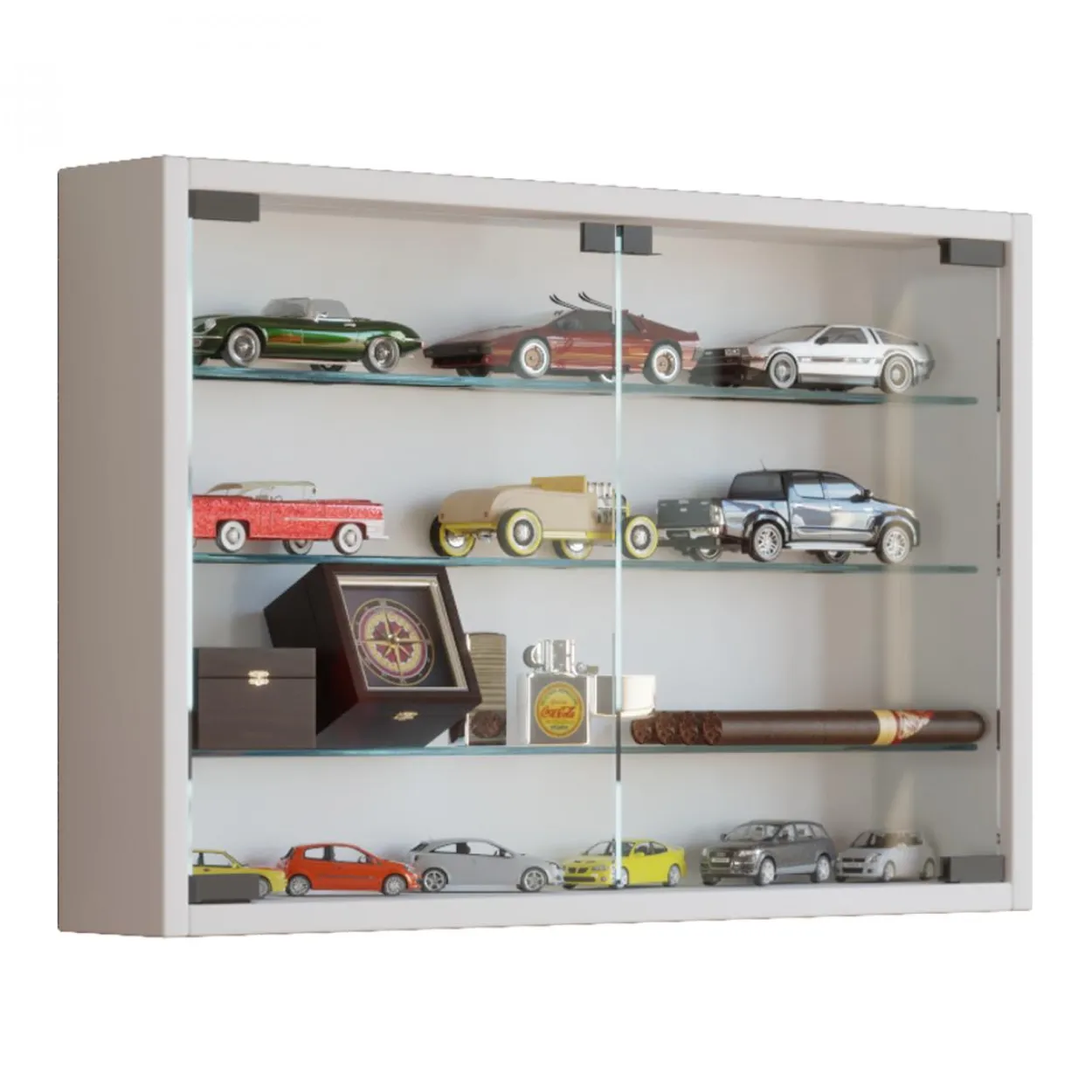 Wandvitrine "Mandosa M", weiß