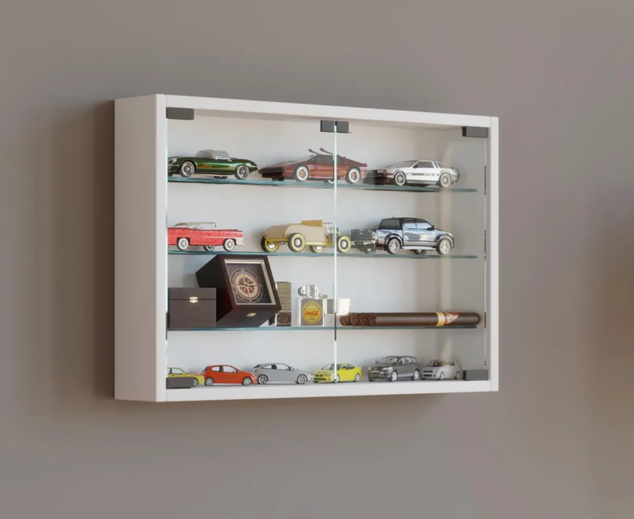 Wandvitrine "Mandosa M", weiß