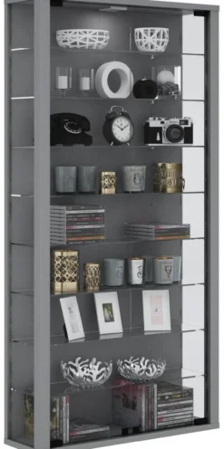 Wandvitrine "Vitrosa Maxi" - ohne Beleuchtung Silber
