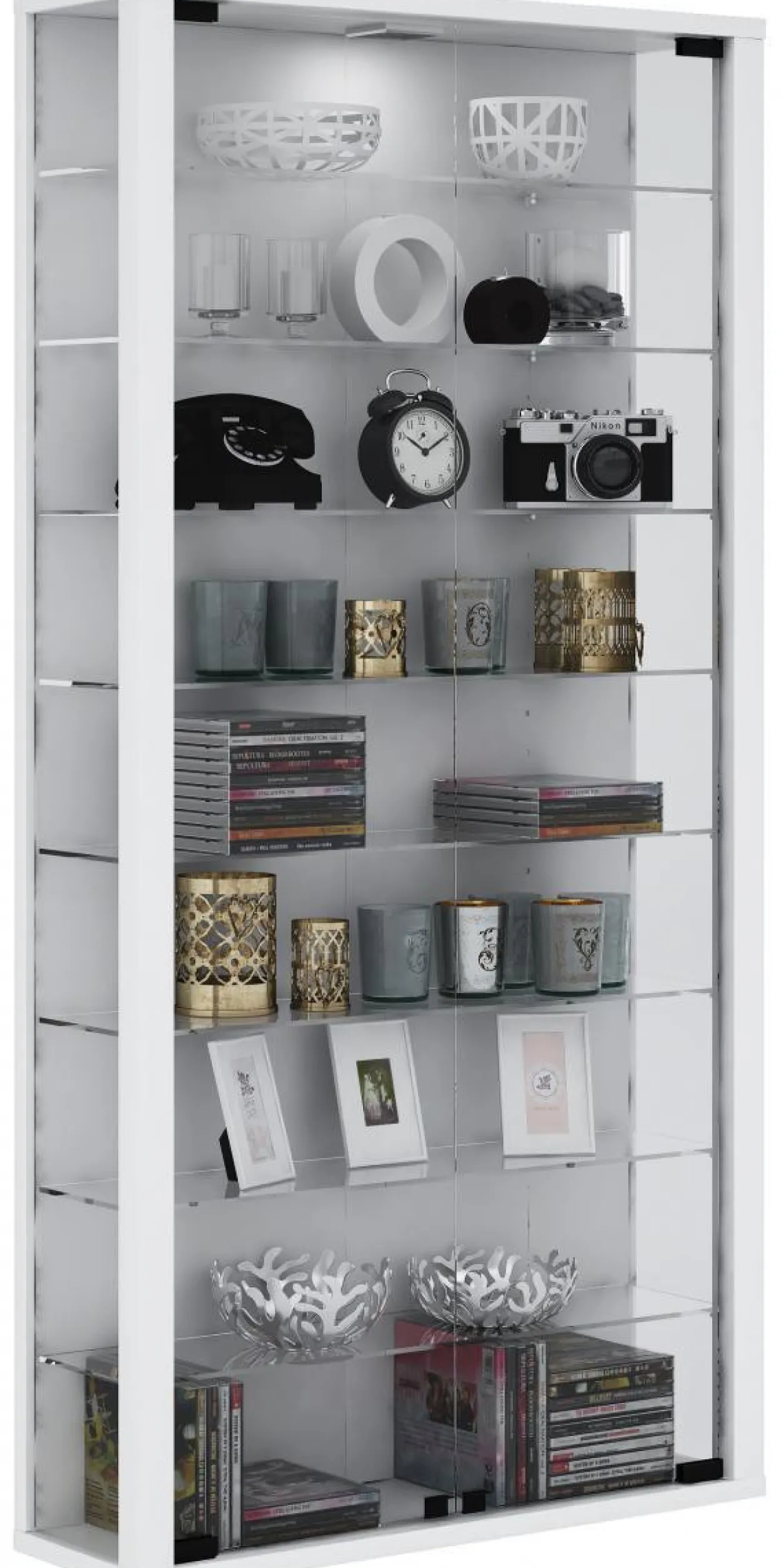 Wandvitrine "Vitrosa Maxi" - ohne Beleuchtung Weiß