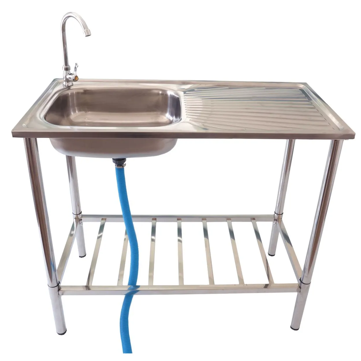 Waschtisch aus Edelstahl, Gartenspüle