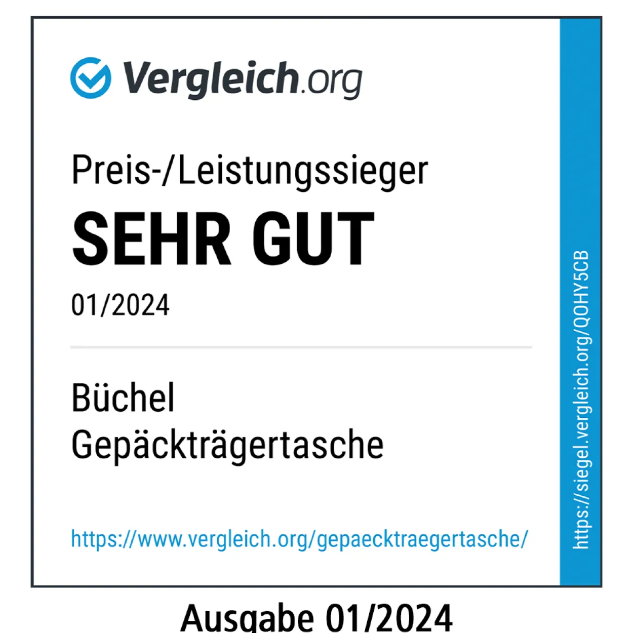 Wasserdichte Fahrradtasche - Schwarz