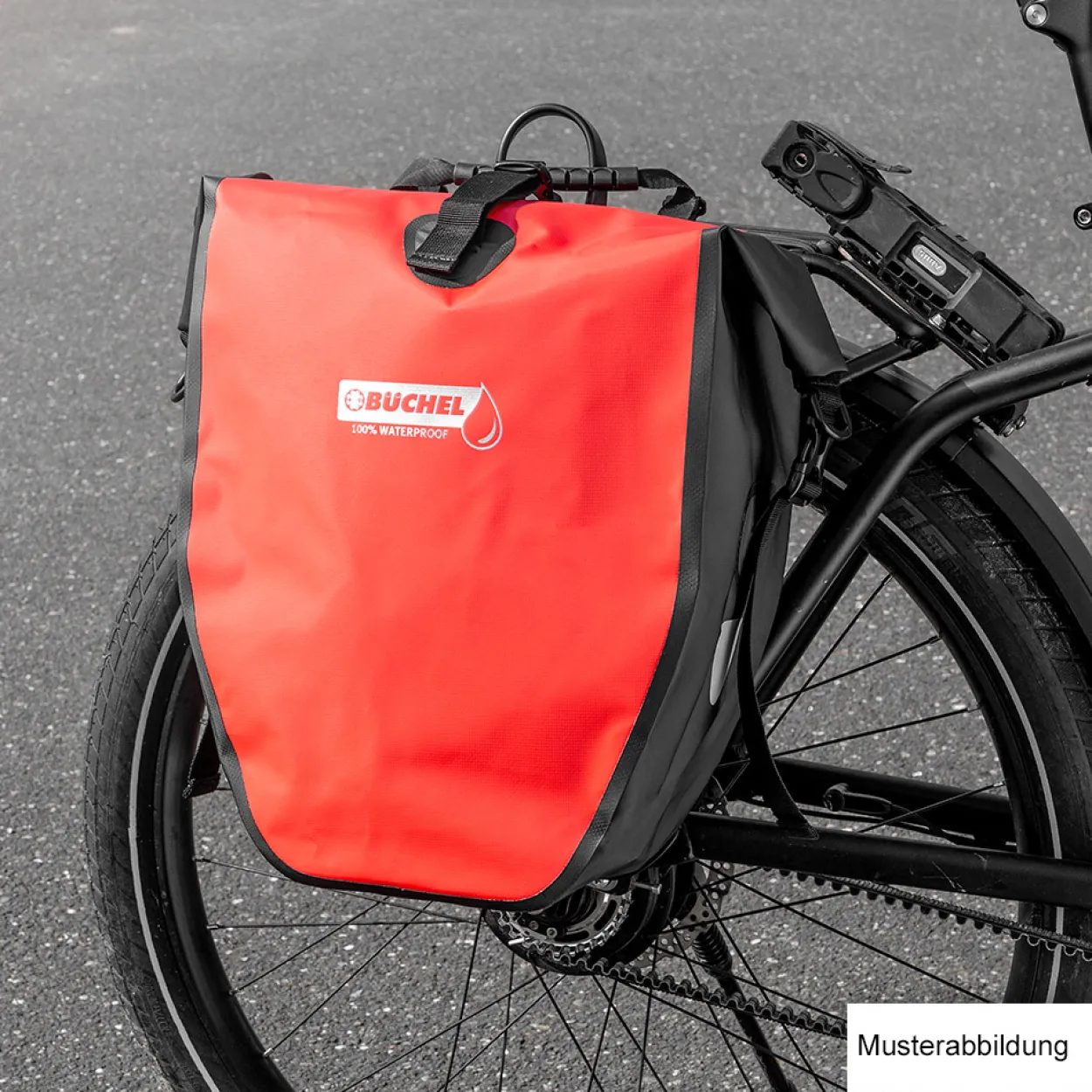 Wasserdichte Fahrradtasche - Schwarz