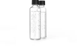 Wassersprudler Logan matt schwarz, 2x 850ml + 1x 600ml Glasflaschen