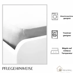 Weiches Jersey Spannbettlaken 180x200 cm – Schwarz