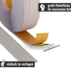 Weichsockelleiste esche-grau, 5m Rolle