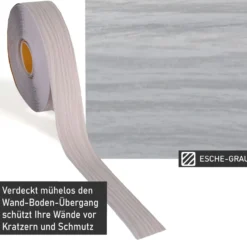 Weichsockelleiste esche-grau, 5m Rolle