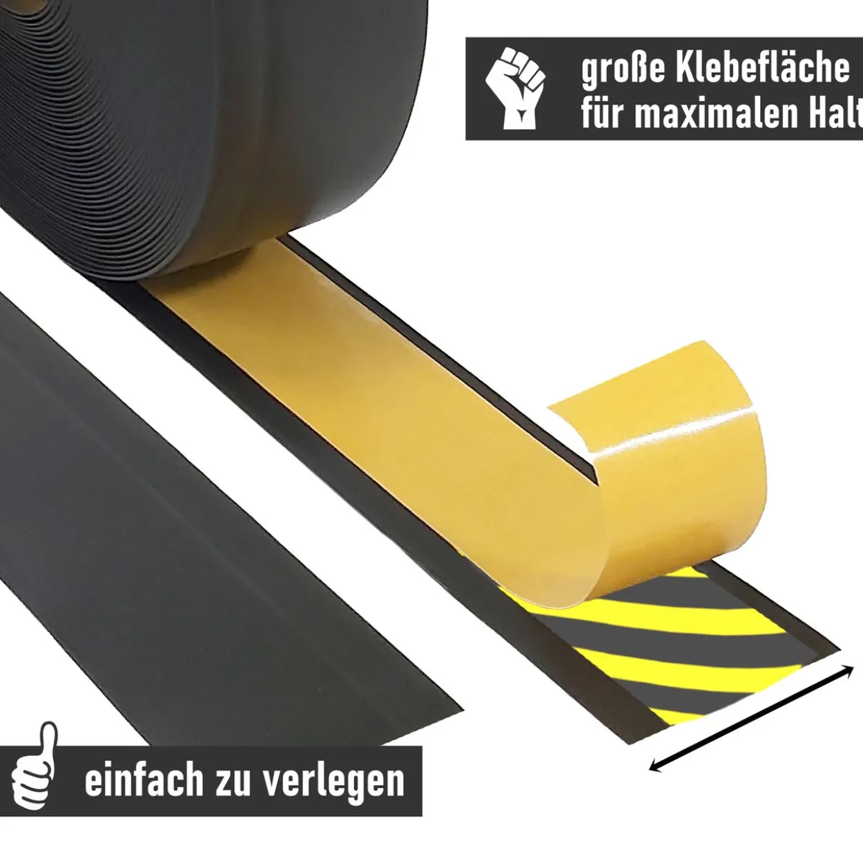 Weichsockelleiste schwarz, 25m Rolle