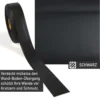 Weichsockelleiste schwarz, 5m Rolle